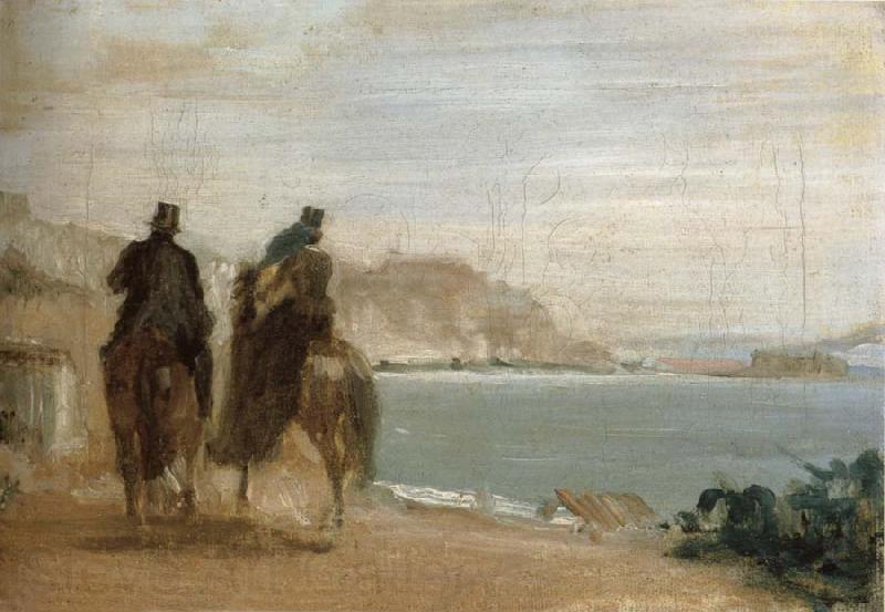 Edgar Degas Promenade beside the sea